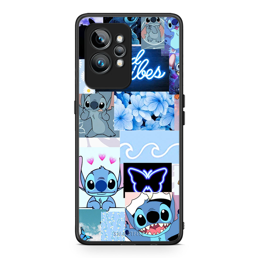 Θήκη Realme GT2 Pro Collage Good Vibes από τη Smartfits με σχέδιο στο πίσω μέρος και μαύρο περίβλημα | Realme GT2 Pro Collage Good Vibes Case with Colorful Back and Black Bezels