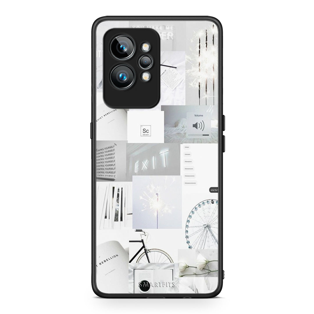 Θήκη Realme GT2 Collage Make Me Wonder από τη Smartfits με σχέδιο στο πίσω μέρος και μαύρο περίβλημα | Realme GT2 Collage Make Me Wonder Case with Colorful Back and Black Bezels