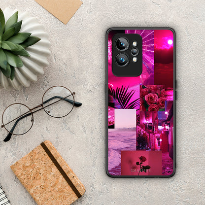 Θήκη Realme GT2 Collage Red Roses από τη Smartfits με σχέδιο στο πίσω μέρος και μαύρο περίβλημα | Realme GT2 Collage Red Roses Case with Colorful Back and Black Bezels