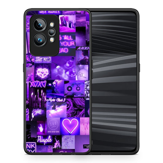 Θήκη Realme GT2 Collage Stay Wild από τη Smartfits με σχέδιο στο πίσω μέρος και μαύρο περίβλημα | Realme GT2 Collage Stay Wild Case with Colorful Back and Black Bezels