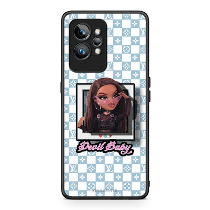 Θήκη Realme GT2 Devil Baby από τη Smartfits με σχέδιο στο πίσω μέρος και μαύρο περίβλημα | Realme GT2 Devil Baby Case with Colorful Back and Black Bezels