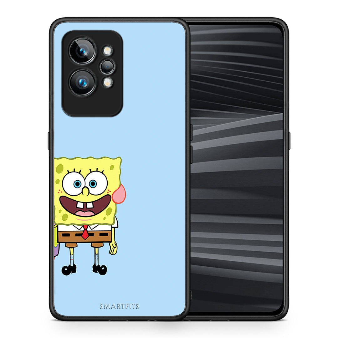 Θήκη Realme GT2 Friends Bob από τη Smartfits με σχέδιο στο πίσω μέρος και μαύρο περίβλημα | Realme GT2 Friends Bob Case with Colorful Back and Black Bezels