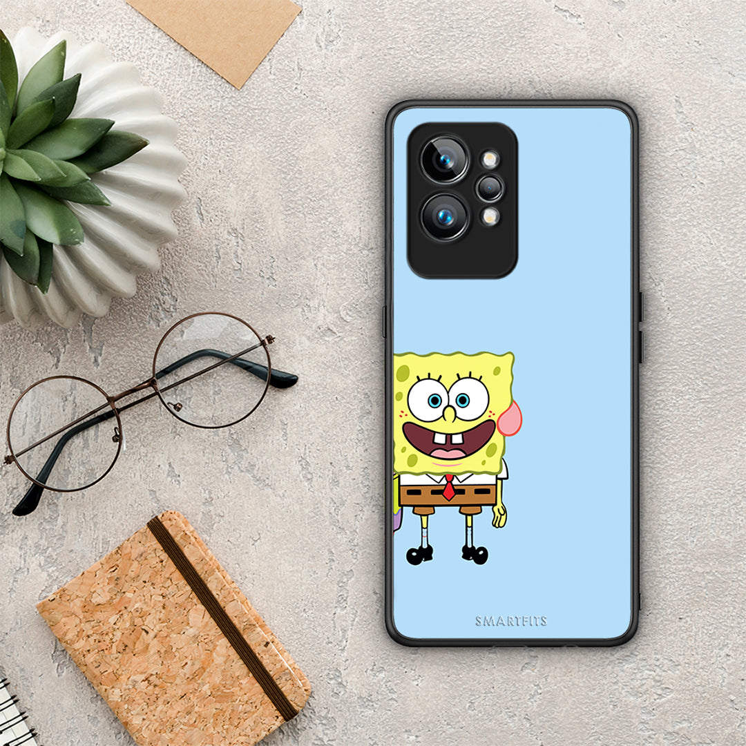 Θήκη Realme GT2 Pro Friends Bob από τη Smartfits με σχέδιο στο πίσω μέρος και μαύρο περίβλημα | Realme GT2 Pro Friends Bob Case with Colorful Back and Black Bezels