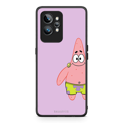 Θήκη Realme GT2 Friends Patrick από τη Smartfits με σχέδιο στο πίσω μέρος και μαύρο περίβλημα | Realme GT2 Friends Patrick Case with Colorful Back and Black Bezels