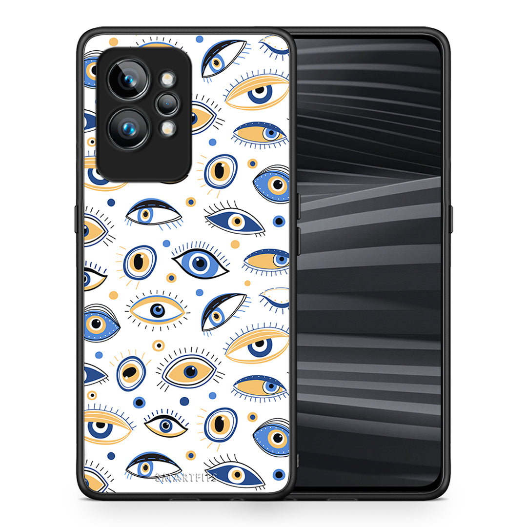 Θήκη Realme GT2 Ftou Ftou από τη Smartfits με σχέδιο στο πίσω μέρος και μαύρο περίβλημα | Realme GT2 Ftou Ftou Case with Colorful Back and Black Bezels