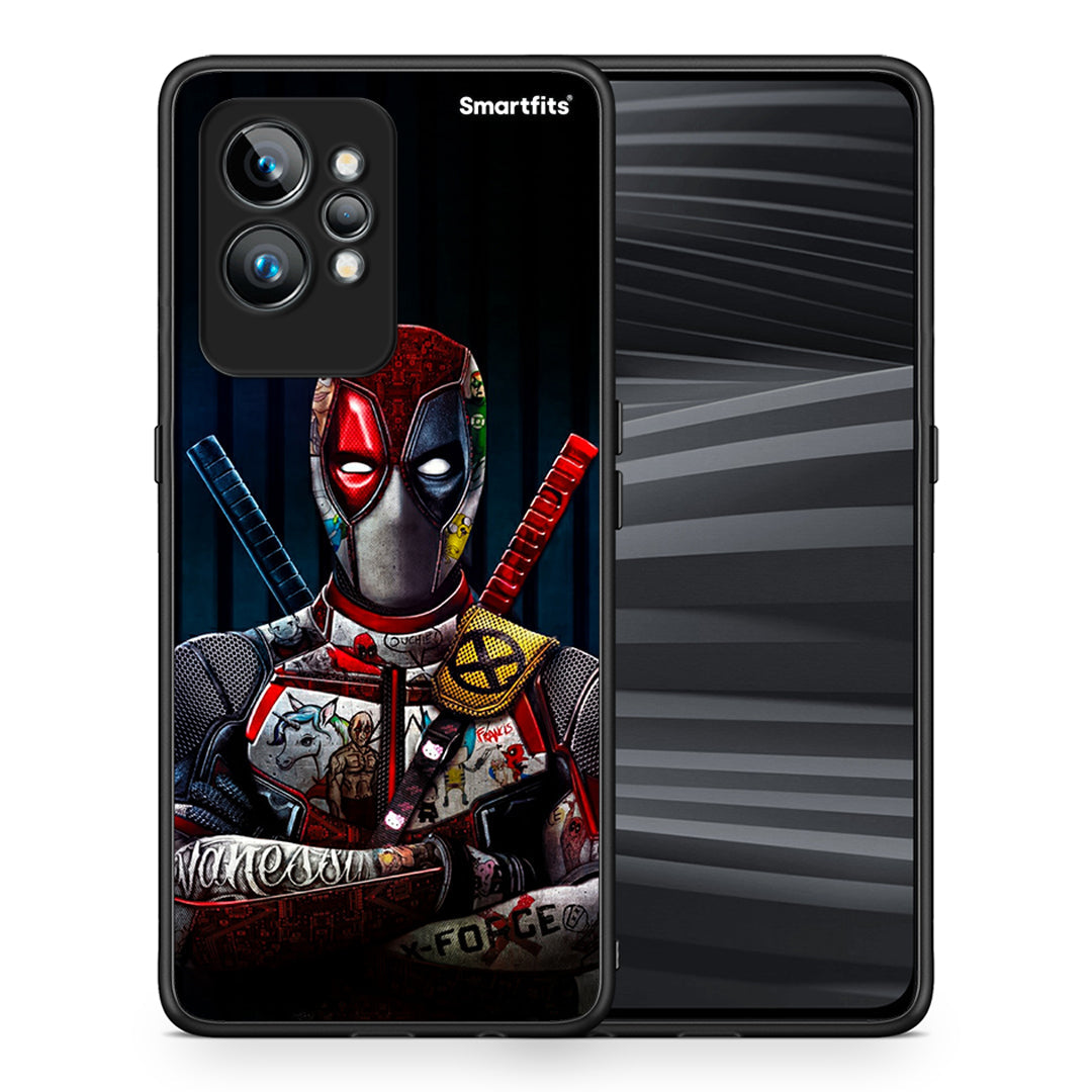 Θήκη Realme GT2 Funny Guy από τη Smartfits με σχέδιο στο πίσω μέρος και μαύρο περίβλημα | Realme GT2 Funny Guy Case with Colorful Back and Black Bezels