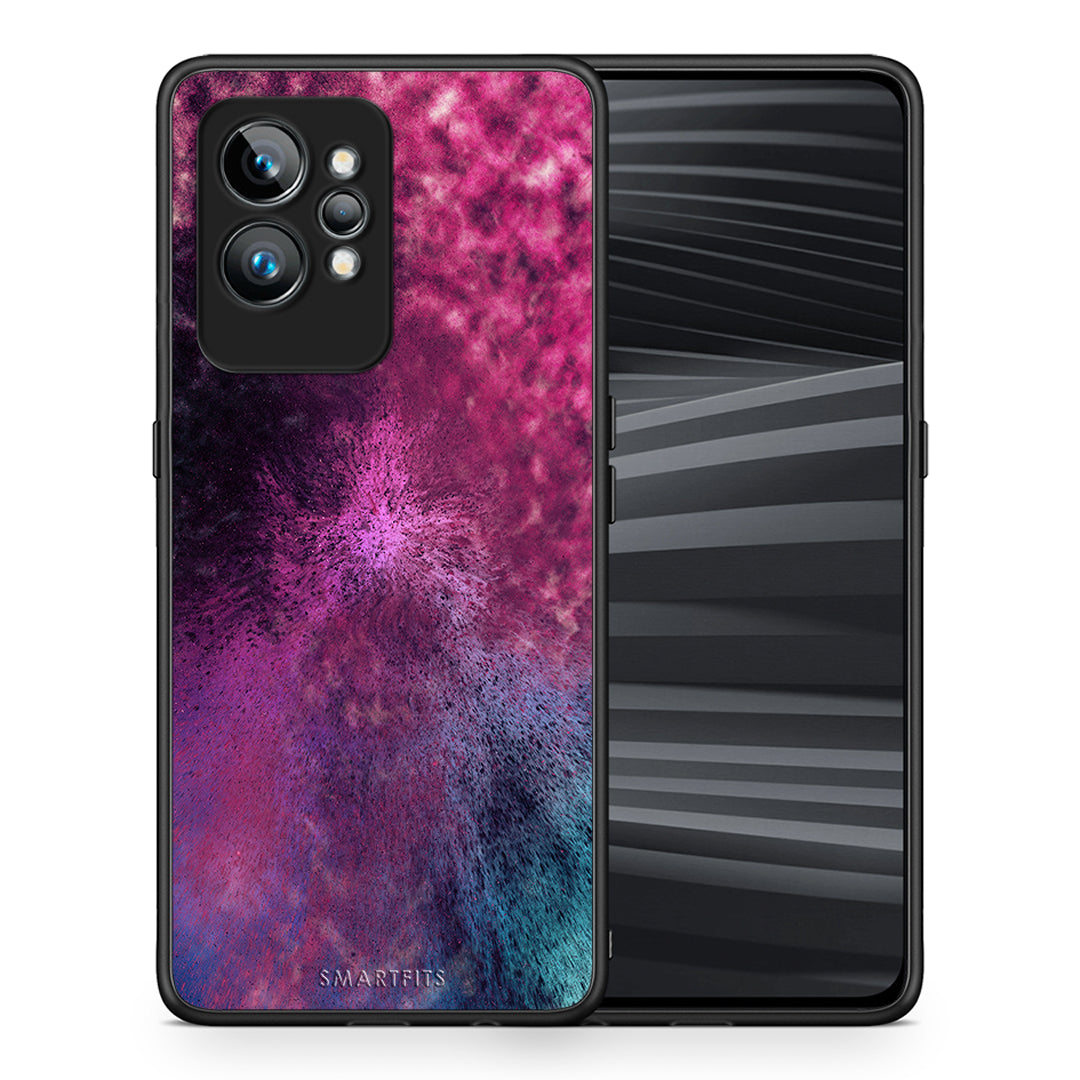 Θήκη Realme GT2 Pro Galactic Aurora από τη Smartfits με σχέδιο στο πίσω μέρος και μαύρο περίβλημα | Realme GT2 Pro Galactic Aurora Case with Colorful Back and Black Bezels