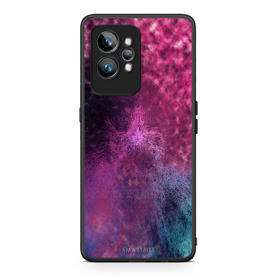 Θήκη Realme GT2 Galactic Aurora από τη Smartfits με σχέδιο στο πίσω μέρος και μαύρο περίβλημα | Realme GT2 Galactic Aurora Case with Colorful Back and Black Bezels