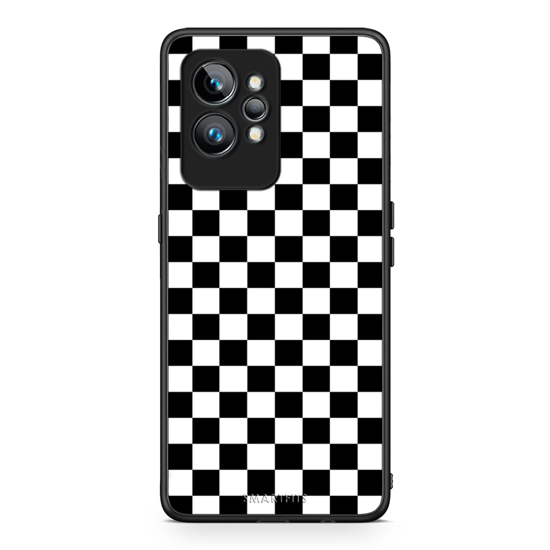 Θήκη Realme GT2 Pro Geometric Squares από τη Smartfits με σχέδιο στο πίσω μέρος και μαύρο περίβλημα | Realme GT2 Pro Geometric Squares Case with Colorful Back and Black Bezels