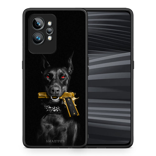 Θήκη Realme GT2 Golden Gun από τη Smartfits με σχέδιο στο πίσω μέρος και μαύρο περίβλημα | Realme GT2 Golden Gun Case with Colorful Back and Black Bezels