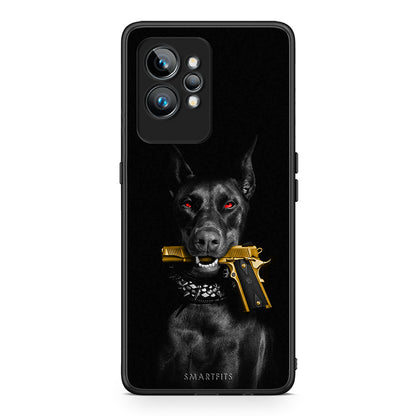 Θήκη Realme GT2 Golden Gun από τη Smartfits με σχέδιο στο πίσω μέρος και μαύρο περίβλημα | Realme GT2 Golden Gun Case with Colorful Back and Black Bezels