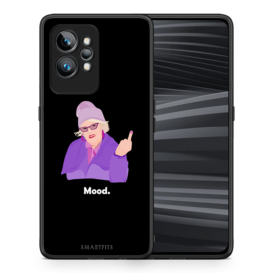 Θήκη Realme GT2 Grandma Mood Black από τη Smartfits με σχέδιο στο πίσω μέρος και μαύρο περίβλημα | Realme GT2 Grandma Mood Black Case with Colorful Back and Black Bezels