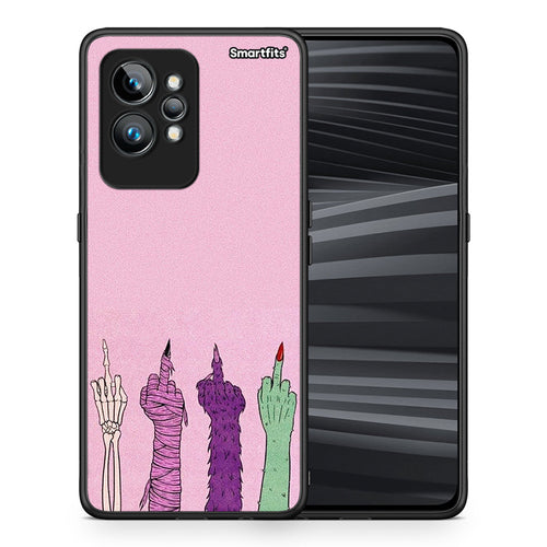 Θήκη Realme GT2 Pro Halloween Be A Lady από τη Smartfits με σχέδιο στο πίσω μέρος και μαύρο περίβλημα | Realme GT2 Pro Halloween Be A Lady Case with Colorful Back and Black Bezels
