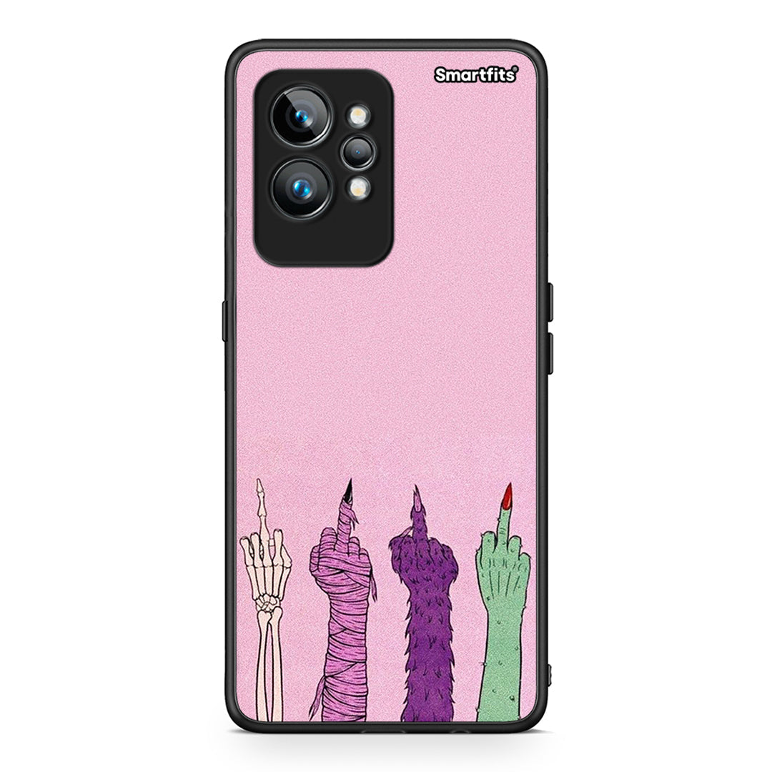 Θήκη Realme GT2 Pro Halloween Be A Lady από τη Smartfits με σχέδιο στο πίσω μέρος και μαύρο περίβλημα | Realme GT2 Pro Halloween Be A Lady Case with Colorful Back and Black Bezels