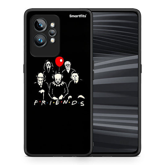Θήκη Realme GT2 Pro Halloween Friends από τη Smartfits με σχέδιο στο πίσω μέρος και μαύρο περίβλημα | Realme GT2 Pro Halloween Friends Case with Colorful Back and Black Bezels