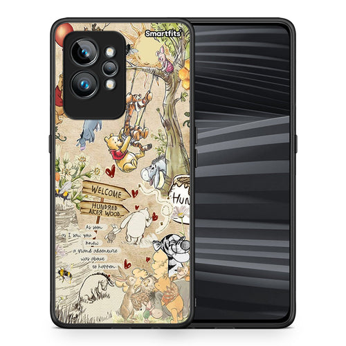 Θήκη Realme GT2 Happy Friends από τη Smartfits με σχέδιο στο πίσω μέρος και μαύρο περίβλημα | Realme GT2 Happy Friends Case with Colorful Back and Black Bezels