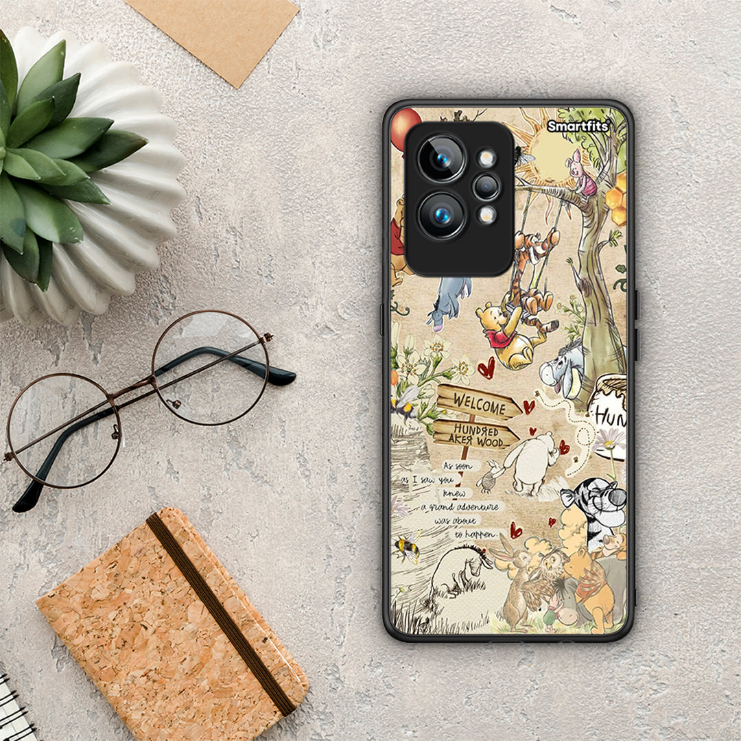 Θήκη Realme GT2 Happy Friends από τη Smartfits με σχέδιο στο πίσω μέρος και μαύρο περίβλημα | Realme GT2 Happy Friends Case with Colorful Back and Black Bezels