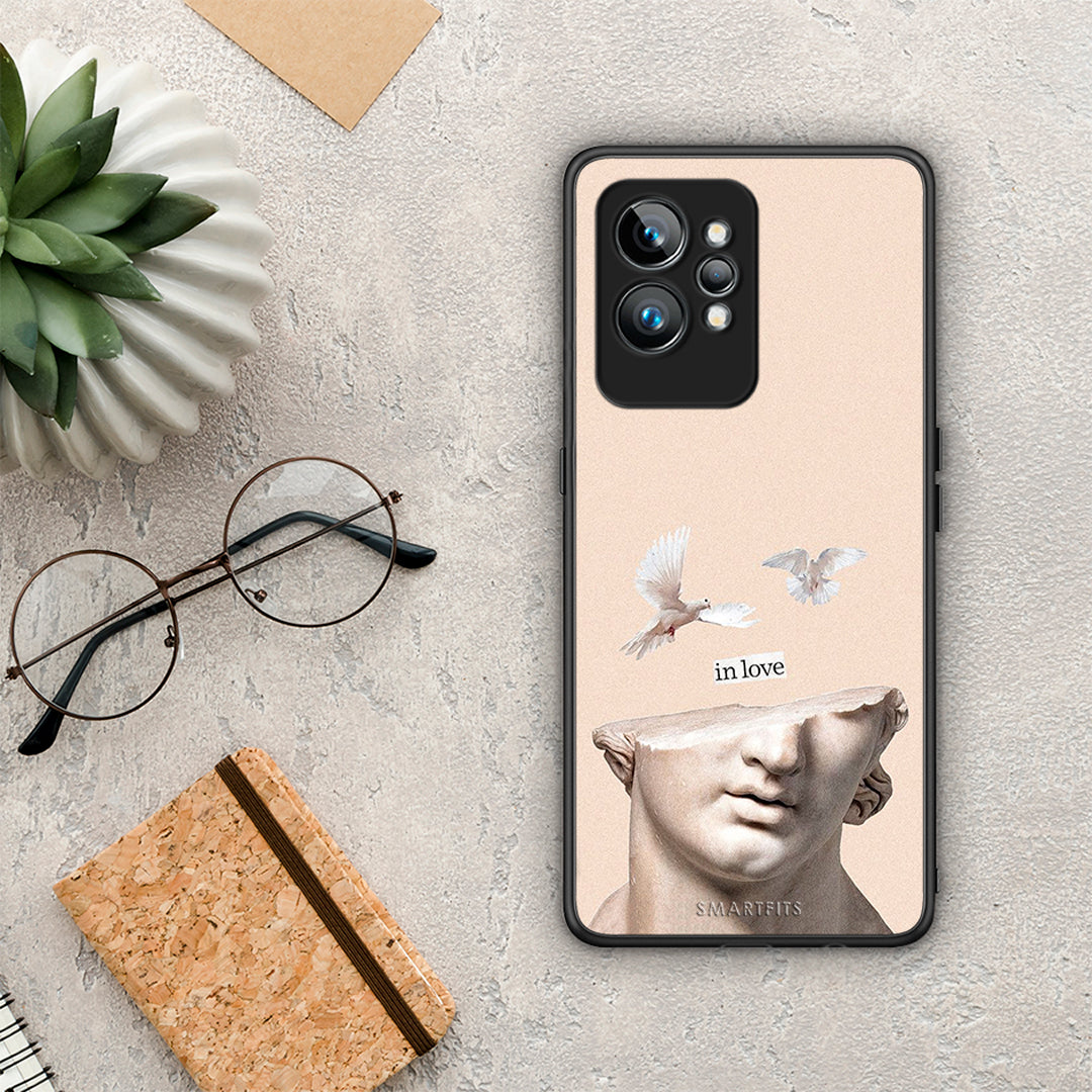 Θήκη Realme GT2 In Love από τη Smartfits με σχέδιο στο πίσω μέρος και μαύρο περίβλημα | Realme GT2 In Love Case with Colorful Back and Black Bezels