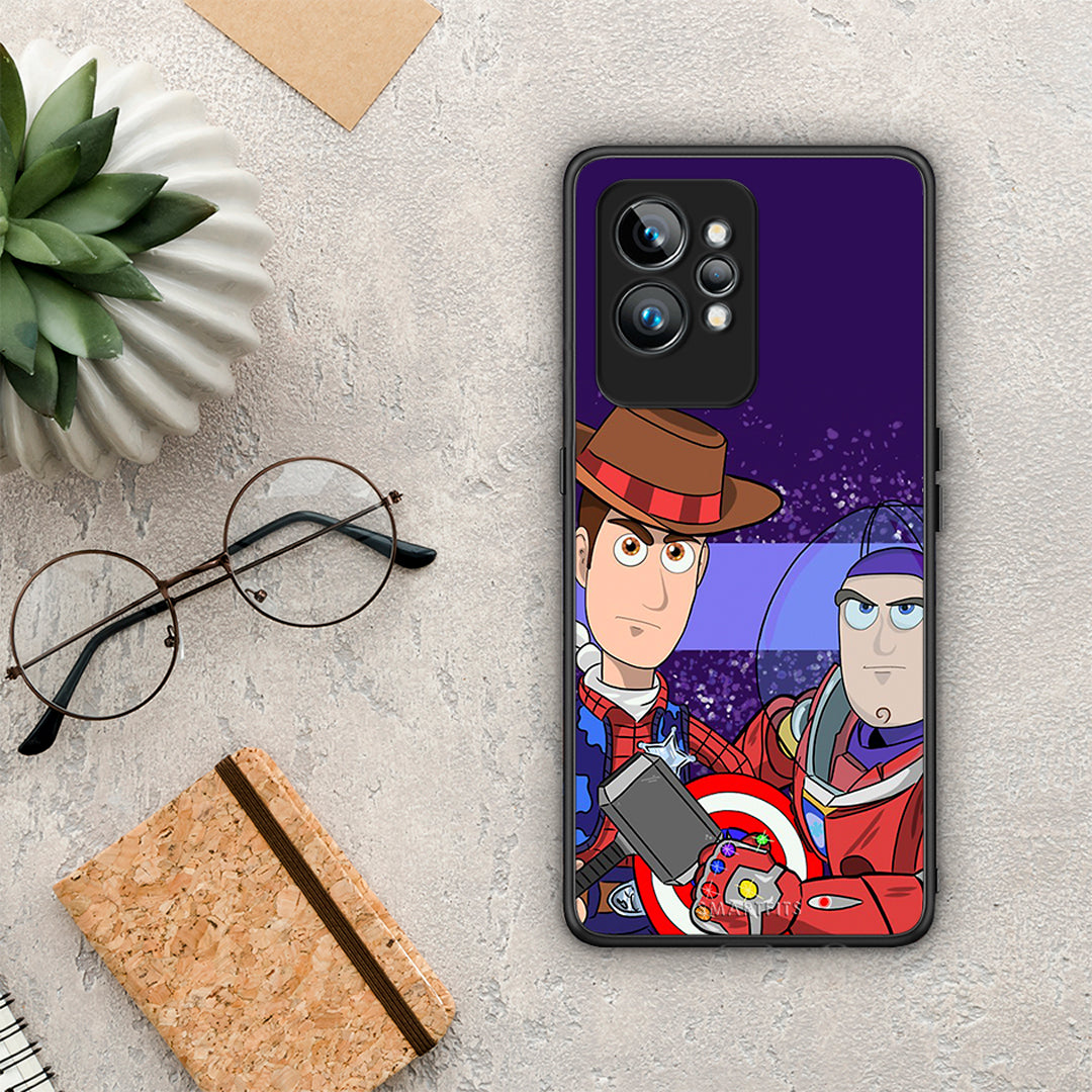 Θήκη Realme GT2 Infinity Story από τη Smartfits με σχέδιο στο πίσω μέρος και μαύρο περίβλημα | Realme GT2 Infinity Story Case with Colorful Back and Black Bezels
