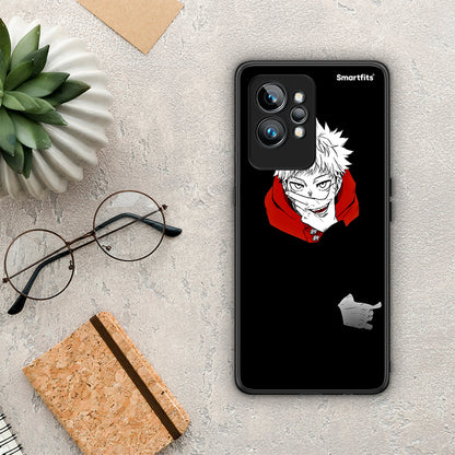 Θήκη Realme GT2 Pro Itadori Anime από τη Smartfits με σχέδιο στο πίσω μέρος και μαύρο περίβλημα | Realme GT2 Pro Itadori Anime Case with Colorful Back and Black Bezels