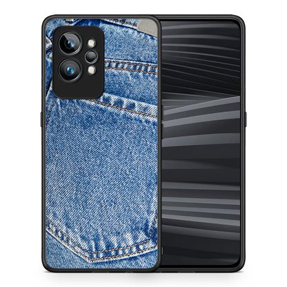Θήκη Realme GT2 Jeans Pocket από τη Smartfits με σχέδιο στο πίσω μέρος και μαύρο περίβλημα | Realme GT2 Jeans Pocket Case with Colorful Back and Black Bezels