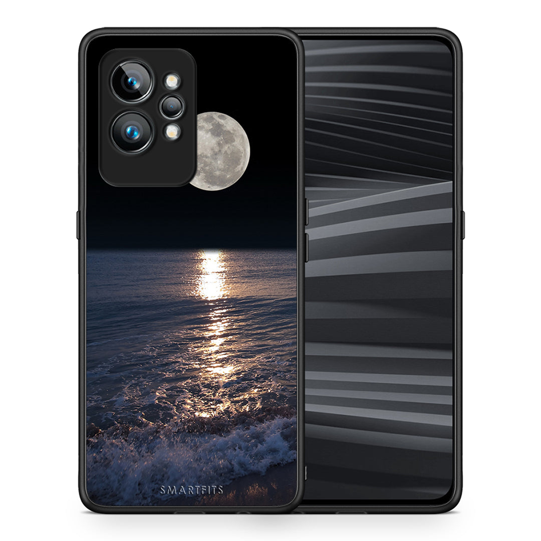 Θήκη Realme GT2 Landscape Moon από τη Smartfits με σχέδιο στο πίσω μέρος και μαύρο περίβλημα | Realme GT2 Landscape Moon Case with Colorful Back and Black Bezels