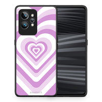 Thumbnail for Θήκη Realme GT2 Pro Lilac Hearts από τη Smartfits με σχέδιο στο πίσω μέρος και μαύρο περίβλημα | Realme GT2 Pro Lilac Hearts Case with Colorful Back and Black Bezels