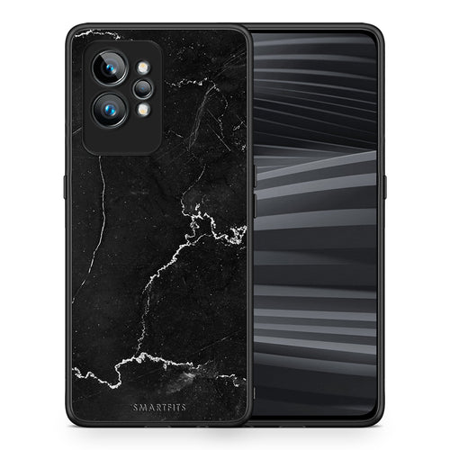 Θήκη Realme GT2 Marble Black από τη Smartfits με σχέδιο στο πίσω μέρος και μαύρο περίβλημα | Realme GT2 Marble Black Case with Colorful Back and Black Bezels