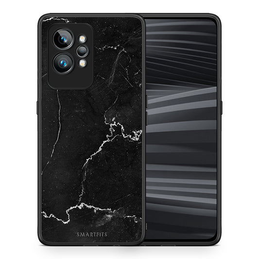 Θήκη Realme GT2 Marble Black από τη Smartfits με σχέδιο στο πίσω μέρος και μαύρο περίβλημα | Realme GT2 Marble Black Case with Colorful Back and Black Bezels