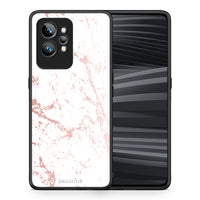 Thumbnail for Θήκη Realme GT2 Pro Marble Pink Splash από τη Smartfits με σχέδιο στο πίσω μέρος και μαύρο περίβλημα | Realme GT2 Pro Marble Pink Splash Case with Colorful Back and Black Bezels