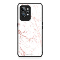 Thumbnail for Θήκη Realme GT2 Pro Marble Pink Splash από τη Smartfits με σχέδιο στο πίσω μέρος και μαύρο περίβλημα | Realme GT2 Pro Marble Pink Splash Case with Colorful Back and Black Bezels