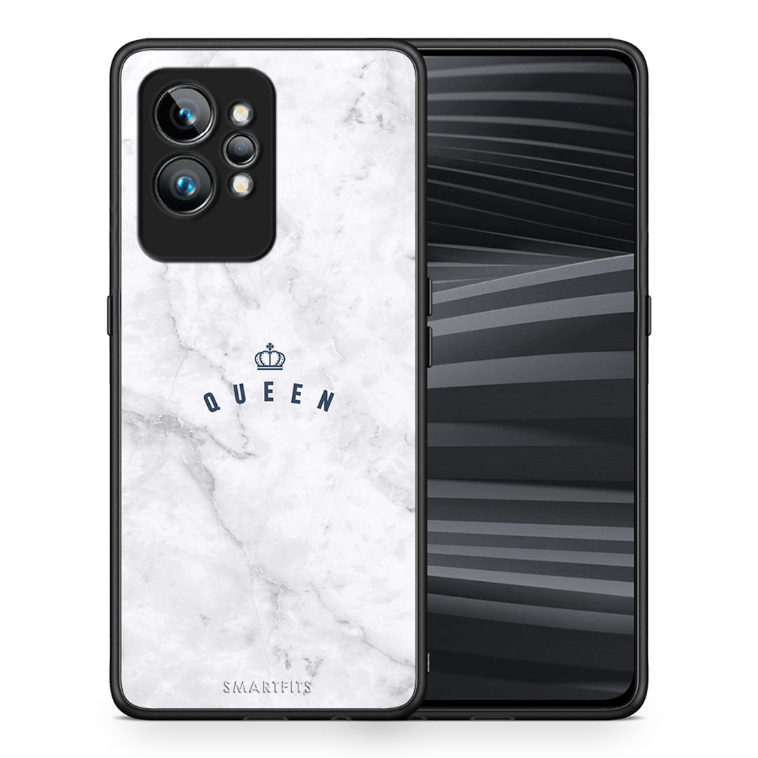 Θήκη Realme GT2 Marble Queen από τη Smartfits με σχέδιο στο πίσω μέρος και μαύρο περίβλημα | Realme GT2 Marble Queen Case with Colorful Back and Black Bezels