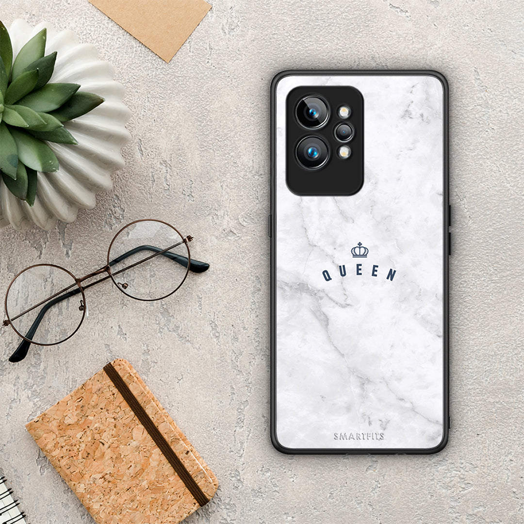 Θήκη Realme GT2 Marble Queen από τη Smartfits με σχέδιο στο πίσω μέρος και μαύρο περίβλημα | Realme GT2 Marble Queen Case with Colorful Back and Black Bezels