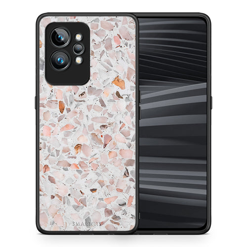 Θήκη Realme GT2 Marble Terrazzo από τη Smartfits με σχέδιο στο πίσω μέρος και μαύρο περίβλημα | Realme GT2 Marble Terrazzo Case with Colorful Back and Black Bezels