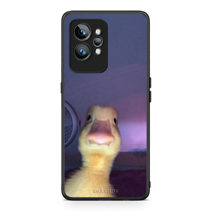 Θήκη Realme GT2 Meme Duck από τη Smartfits με σχέδιο στο πίσω μέρος και μαύρο περίβλημα | Realme GT2 Meme Duck Case with Colorful Back and Black Bezels