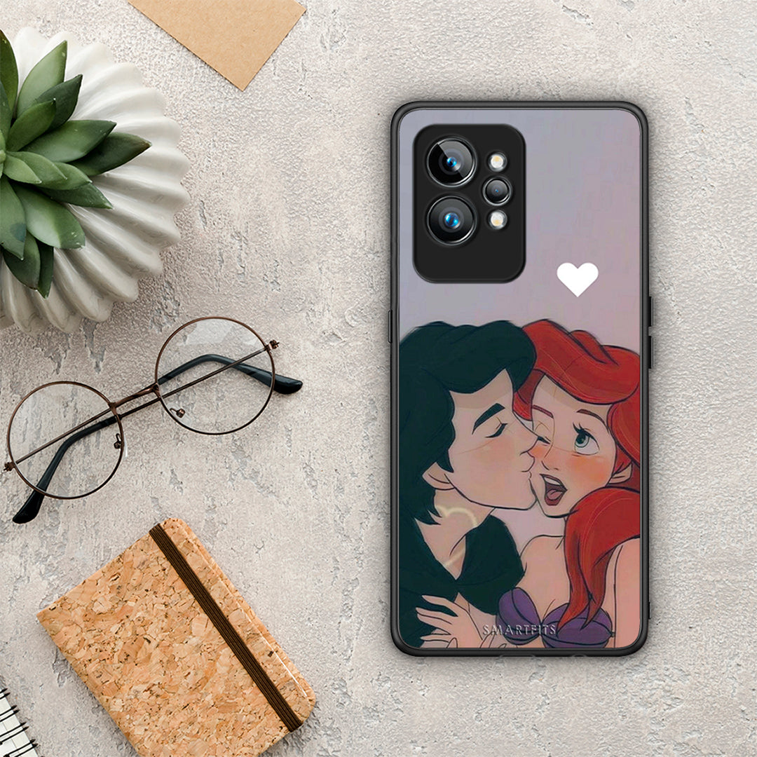 Θήκη Realme GT2 Mermaid Couple από τη Smartfits με σχέδιο στο πίσω μέρος και μαύρο περίβλημα | Realme GT2 Mermaid Couple Case with Colorful Back and Black Bezels