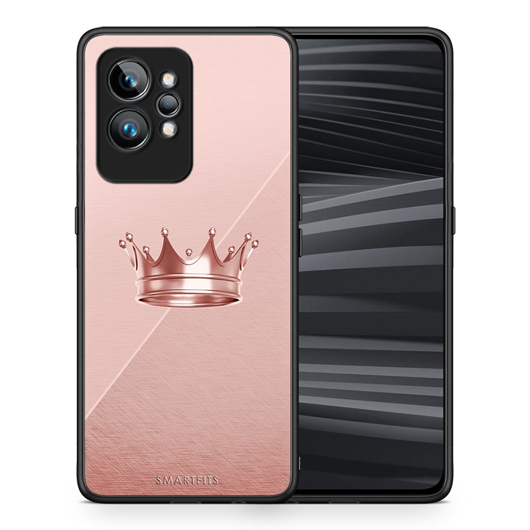 Θήκη Realme GT2 Minimal Crown από τη Smartfits με σχέδιο στο πίσω μέρος και μαύρο περίβλημα | Realme GT2 Minimal Crown Case with Colorful Back and Black Bezels