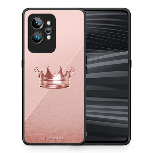 Θήκη Realme GT2 Minimal Crown από τη Smartfits με σχέδιο στο πίσω μέρος και μαύρο περίβλημα | Realme GT2 Minimal Crown Case with Colorful Back and Black Bezels