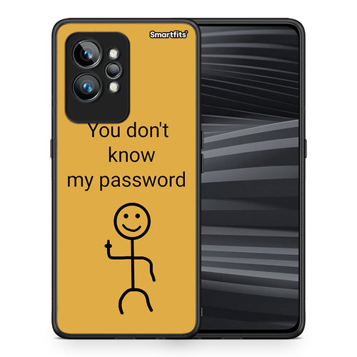 Θήκη Realme GT2 My Password από τη Smartfits με σχέδιο στο πίσω μέρος και μαύρο περίβλημα | Realme GT2 My Password Case with Colorful Back and Black Bezels