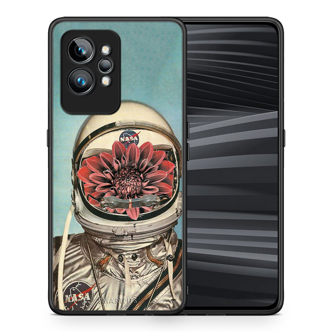 Θήκη Realme GT2 Nasa Bloom από τη Smartfits με σχέδιο στο πίσω μέρος και μαύρο περίβλημα | Realme GT2 Nasa Bloom Case with Colorful Back and Black Bezels