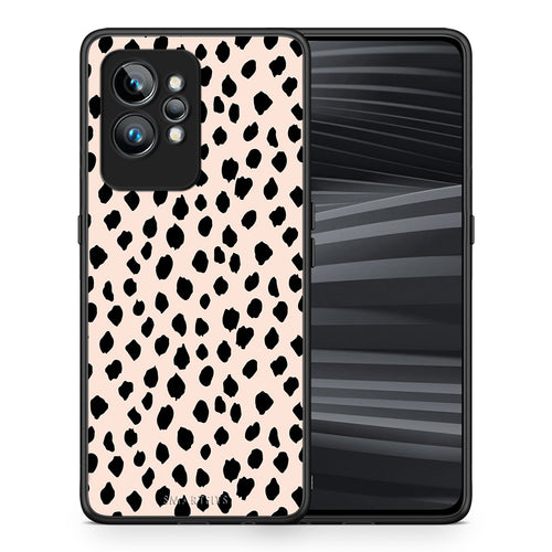 Θήκη Realme GT2 New Polka Dots από τη Smartfits με σχέδιο στο πίσω μέρος και μαύρο περίβλημα | Realme GT2 New Polka Dots Case with Colorful Back and Black Bezels