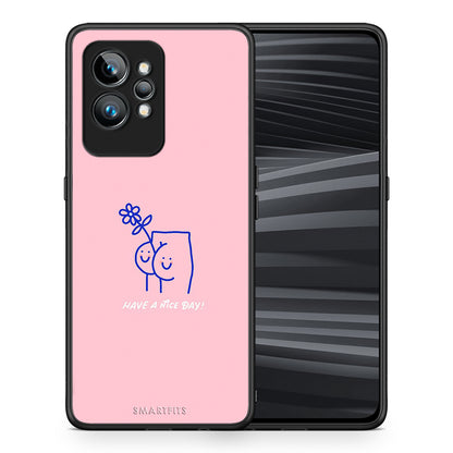 Θήκη Realme GT2 Nice Day από τη Smartfits με σχέδιο στο πίσω μέρος και μαύρο περίβλημα | Realme GT2 Nice Day Case with Colorful Back and Black Bezels