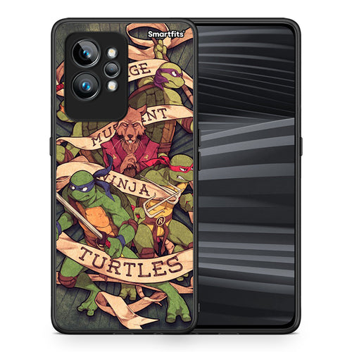 Θήκη Realme GT2 Ninja Turtles από τη Smartfits με σχέδιο στο πίσω μέρος και μαύρο περίβλημα | Realme GT2 Ninja Turtles Case with Colorful Back and Black Bezels
