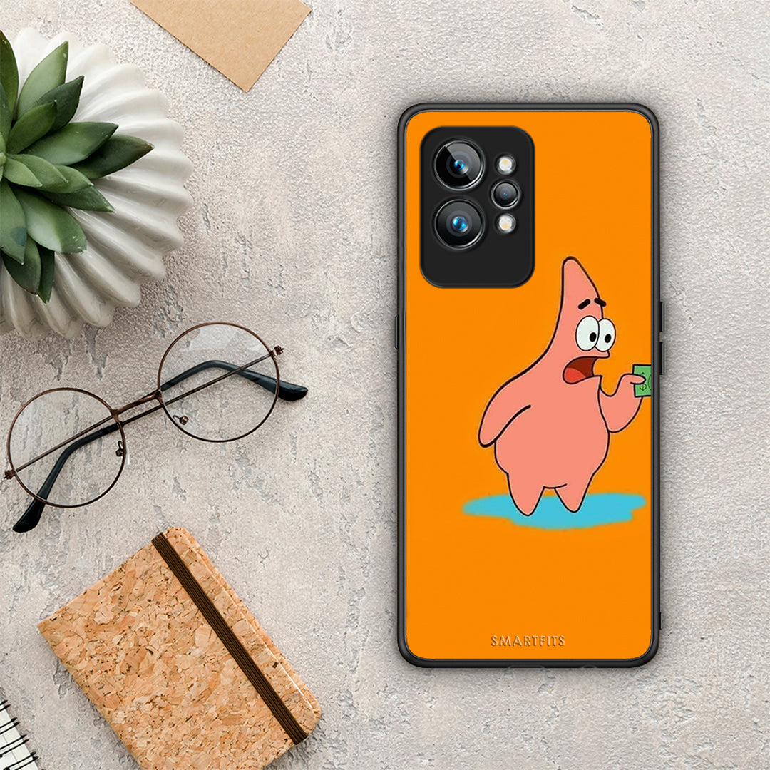 Θήκη Realme GT2 No Money 1 από τη Smartfits με σχέδιο στο πίσω μέρος και μαύρο περίβλημα | Realme GT2 No Money 1 Case with Colorful Back and Black Bezels