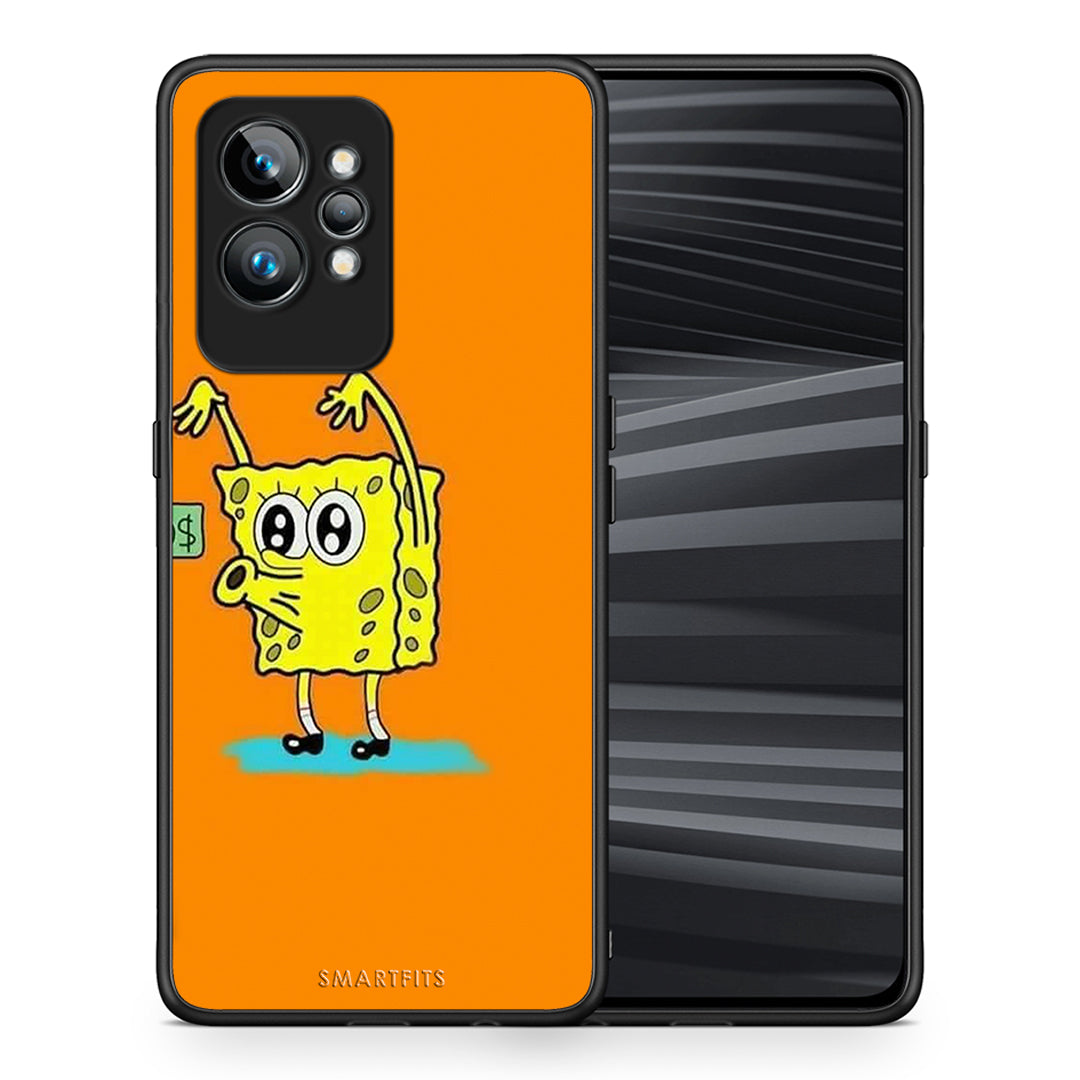 Θήκη Realme GT2 No Money 2 από τη Smartfits με σχέδιο στο πίσω μέρος και μαύρο περίβλημα | Realme GT2 No Money 2 Case with Colorful Back and Black Bezels