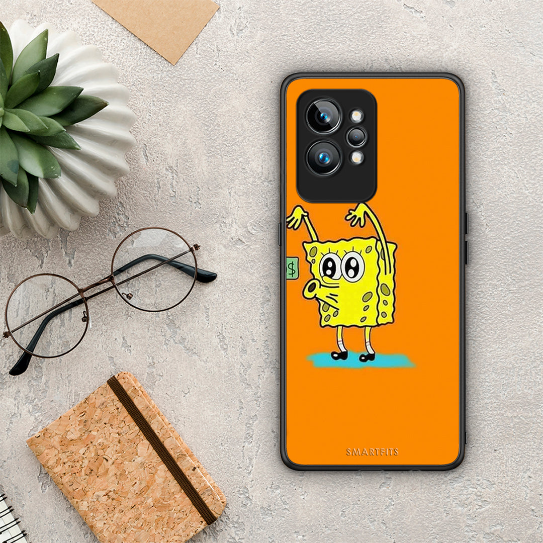 Θήκη Realme GT2 No Money 2 από τη Smartfits με σχέδιο στο πίσω μέρος και μαύρο περίβλημα | Realme GT2 No Money 2 Case with Colorful Back and Black Bezels