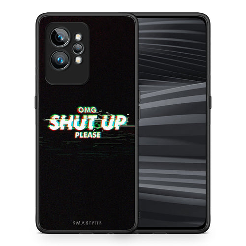 Θήκη Realme GT2 OMG ShutUp από τη Smartfits με σχέδιο στο πίσω μέρος και μαύρο περίβλημα | Realme GT2 OMG ShutUp Case with Colorful Back and Black Bezels