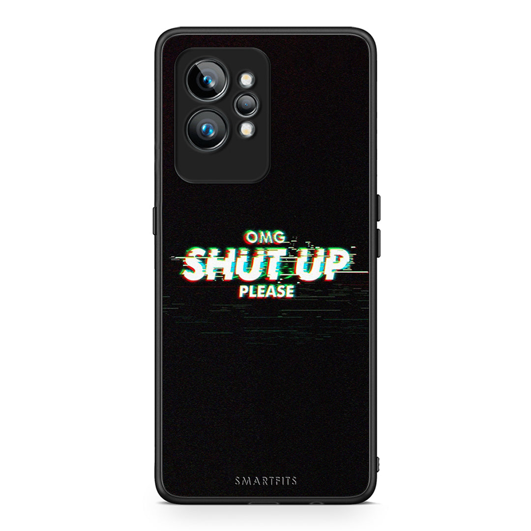 Θήκη Realme GT2 OMG ShutUp από τη Smartfits με σχέδιο στο πίσω μέρος και μαύρο περίβλημα | Realme GT2 OMG ShutUp Case with Colorful Back and Black Bezels