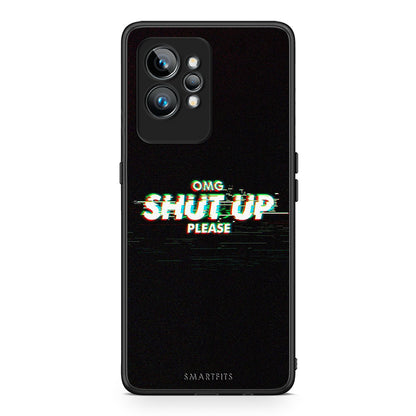 Θήκη Realme GT2 OMG ShutUp από τη Smartfits με σχέδιο στο πίσω μέρος και μαύρο περίβλημα | Realme GT2 OMG ShutUp Case with Colorful Back and Black Bezels