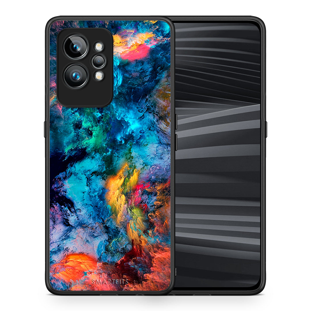 Θήκη Realme GT2 Paint Crayola από τη Smartfits με σχέδιο στο πίσω μέρος και μαύρο περίβλημα | Realme GT2 Paint Crayola Case with Colorful Back and Black Bezels